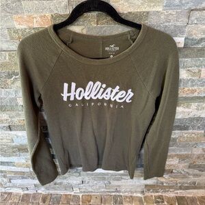 Hollister Olive Long Sleeve Tee